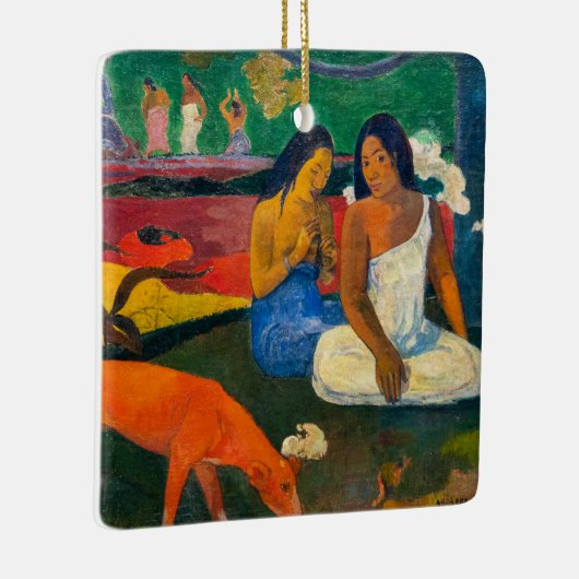 Paul Gauguin - Gebied / Rode hond Keramisch Ornament (Rechts)