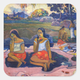 Paul Gauguin - Heilige Lente, zoete dromen Vierkante Sticker