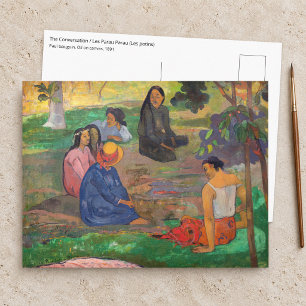 Paul Gauguin - Het gesprek / Les Parau Parau Briefkaart