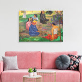 Paul Gauguin - Het gesprek / Les Parau Parau Canvas Afdruk (Insitu (Woonkamer))