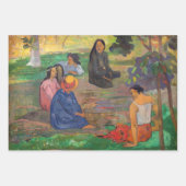 Paul Gauguin - Het gesprek / Les Parau Parau Inpakpapier Vel (Voorkant 3)