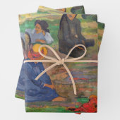 Paul Gauguin - Het gesprek / Les Parau Parau Inpakpapier Vel (In situ)