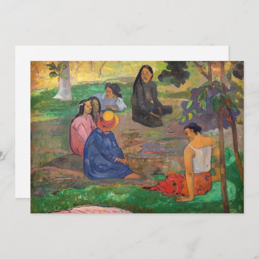 Paul Gauguin - Het gesprek / Les Parau Parau Kaart (Voorkant / Achterkant)