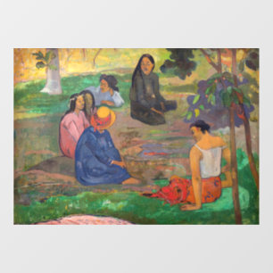 Paul Gauguin - Het gesprek / Les Parau Parau Raamsticker