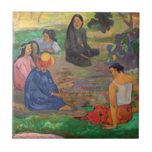 Paul Gauguin - Het gesprek / Les Parau Parau Tegeltje