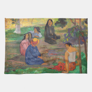 Paul Gauguin - Het gesprek / Les Parau Parau Theedoek