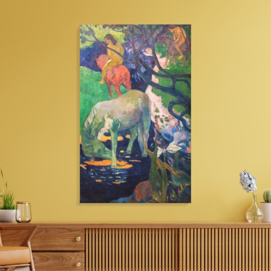 Paul Gauguin - Het witte paard Canvas Afdruk (Insitu (Woonkamer))