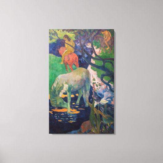 Paul Gauguin - Het witte paard Canvas Afdruk (Voorkant)