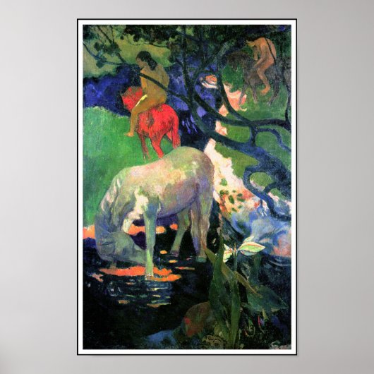 Paul Gauguin: Het witte paard Poster (Voorkant)