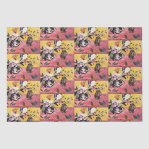 Paul Gauguin hoofdvormige vaas en Japanse houtsned Tissuepapier