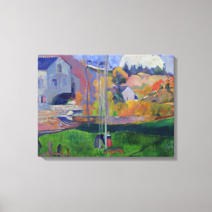 Paul Gauguin Landschap Bretagne: de David Mill, Canvas Afdruk