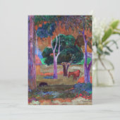 Paul Gauguin - Landschap met een Pig en een Paard Bedankkaart (Staand voorkant)