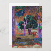 Paul Gauguin - Landschap met een Pig en een Paard Bedankkaart (Voorkant / Achterkant)