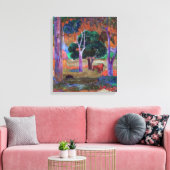 Paul Gauguin - Landschap met een Pig en een Paard Canvas Afdruk (Insitu (Woonkamer))