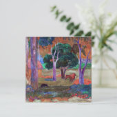 Paul Gauguin - Landschap met een Pig en een Paard Kaart (Staand voorkant)