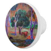 Paul Gauguin - Landschap met een Pig en een Paard Keramische Knop (Rechts)