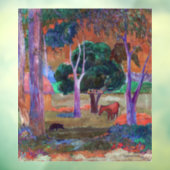 Paul Gauguin - Landschap met een Pig en een Paard Raamsticker (Vel 3)