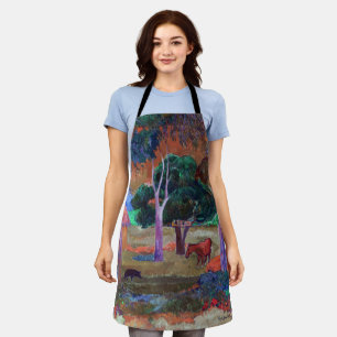 Paul Gauguin - Landschap met een Pig en een Paard Schort