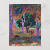 Paul Gauguin - Landschap met een varken en een paa Briefkaart (Voorkant)