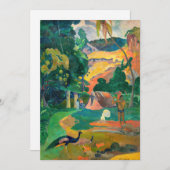 Paul Gauguin - Landschap met pauwen / Matamoe Bedankkaart (Voorkant / Achterkant)