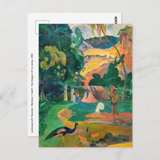 Paul Gauguin - Landschap met pauwen / Matamoe Briefkaart (Voorkant / Achterkant)