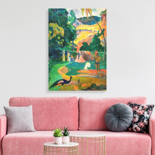 Paul Gauguin - Landschap met pauwen / Matamoe Canvas Afdruk (Insitu (Woonkamer))