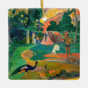 Paul Gauguin - Landschap met pauwen / Matamoe Keramisch Ornament