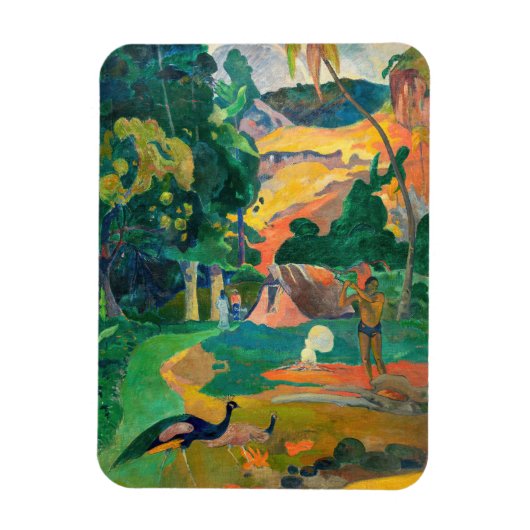 Paul Gauguin - Landschap met pauwen / Matamoe Magneet (Verticaal)