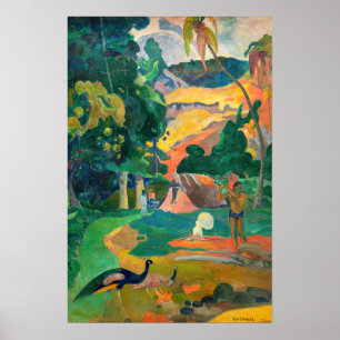 Paul Gauguin - Landschap met pauwen / Matamoe Poster