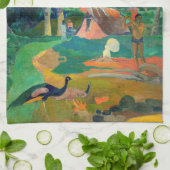 Paul Gauguin - Landschap met pauwen / Matamoe Theedoek (Gevouwen)