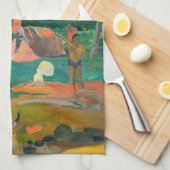 Paul Gauguin - Landschap met pauwen / Matamoe Theedoek (Quarter Fold)