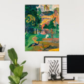 Paul Gauguin Matamoe, Landschap met pacocks Poster (Thuiskantoor)
