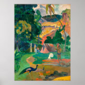 Paul Gauguin Matamoe, Landschap met pacocks Poster (Voorkant)
