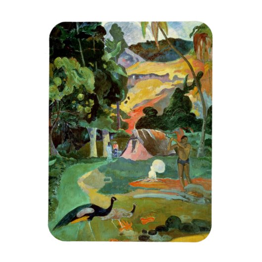Paul Gauguin | Matamoe of landschap met voetganger Magneet (Verticaal)