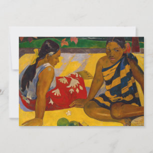 Paul Gauguin - Parau Api / Wat is er Nieuw? Bedankkaart