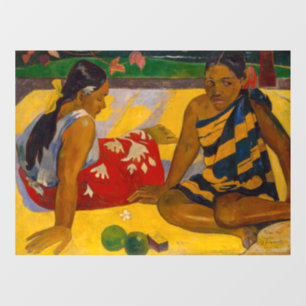 Paul Gauguin - Parau Api / Wat is er Nieuw? Raamsticker