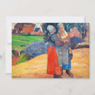 Paul Gauguin - Paysannes Breton Bedankkaart