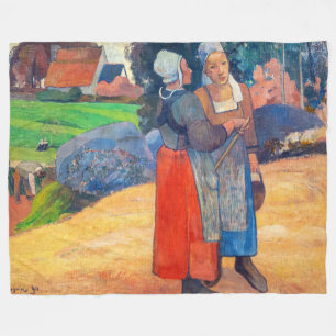 Paul Gauguin - Paysannes Breton Fleece Deken