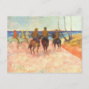 Paul Gauguin-Riders op het strand Briefkaart