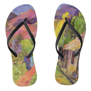 Paul Gauguin Road in Tahiti  Fine Art Teenslippers