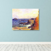 Paul Gauguin - Rocky Coast Fine Art schilderen Canvas Afdruk (Insitu (Houten vloer))