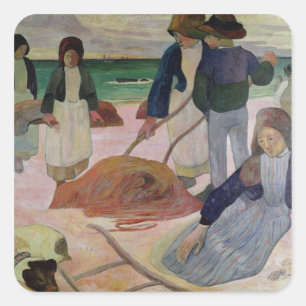 Paul Gauguin Seaweed Gatherers, 1889 Vierkante Sticker