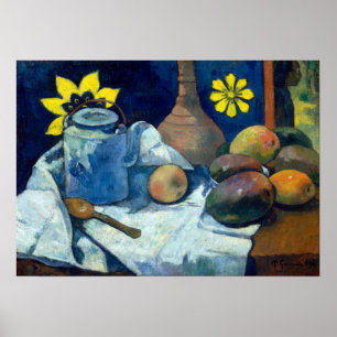 Paul Gauguin Still Life with Teapot and Fruit Poster