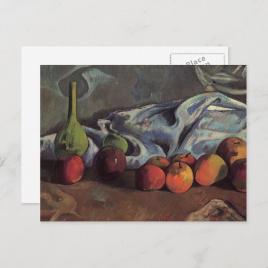 Paul Gauguin-stilstaand leven met appels en groene Briefkaart (Voorkant / Achterkant)