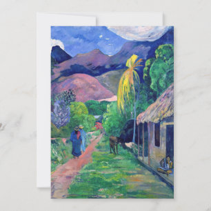 Paul Gauguin - Straat in Tahiti Bedankkaart