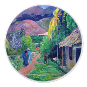Paul Gauguin - Straat in Tahiti Keramische Knop