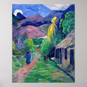 Paul Gauguin - Straat in Tahiti Poster