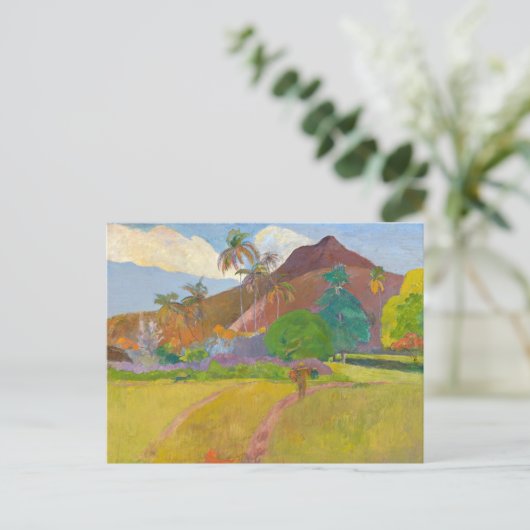 Paul Gauguin - Tahitiaans landschap Briefkaart (Staand voorkant)