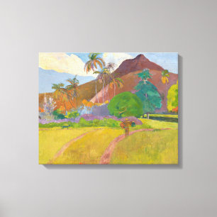 Paul Gauguin - Tahitiaans Landschap Canvas Afdruk