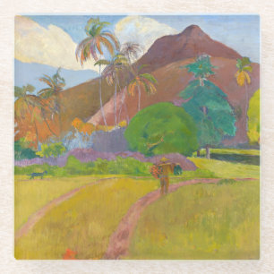 Paul Gauguin - Tahitiaans Landschap Glazen Onderzetter